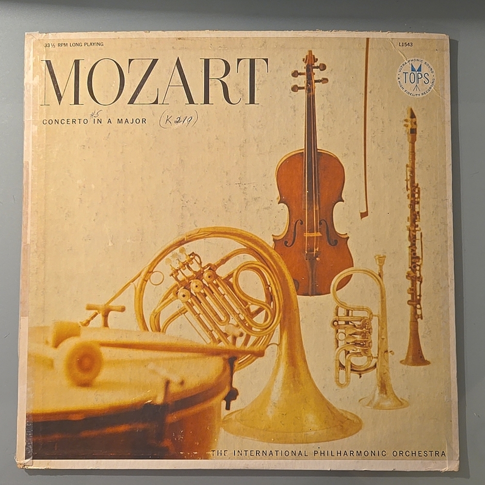 Mozart Concerto in A Major The International Philharmonic Orchestra L1543 LP